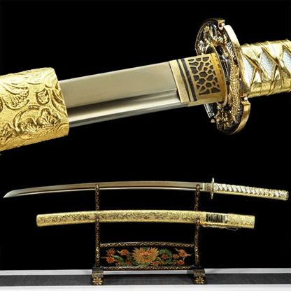 gold dragon katana
