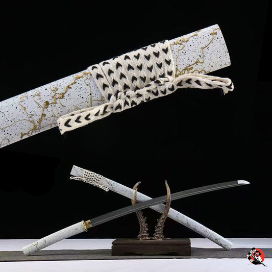 Katana Ghost of Yotei Gilded Night bianco - Edizione limitata
