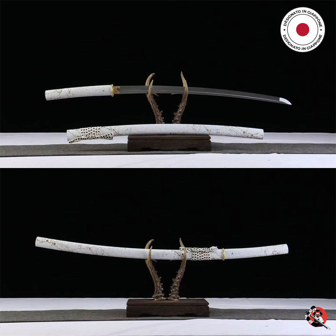 Katana Ghost of Yotei Gilded Night bianco - Edizione limitata