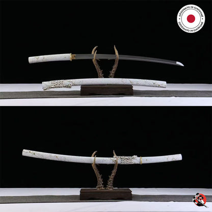 Katana Ghost of Yotei Gilded Night bianco - Edizione limitata