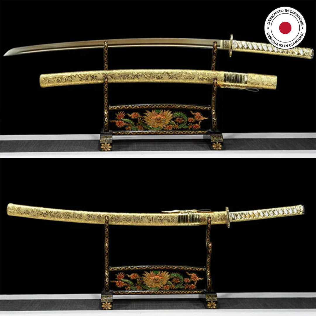 gold dragon katana