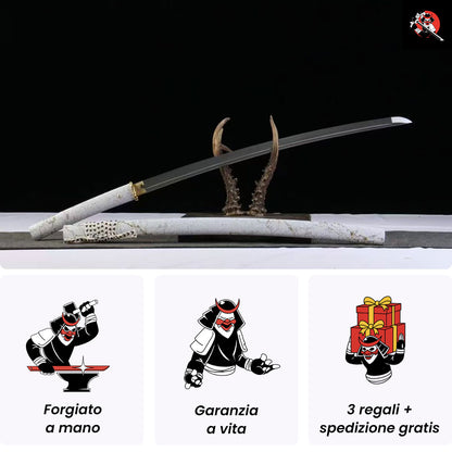 Katana Ghost of Yotei Gilded Night bianco - Edizione limitata