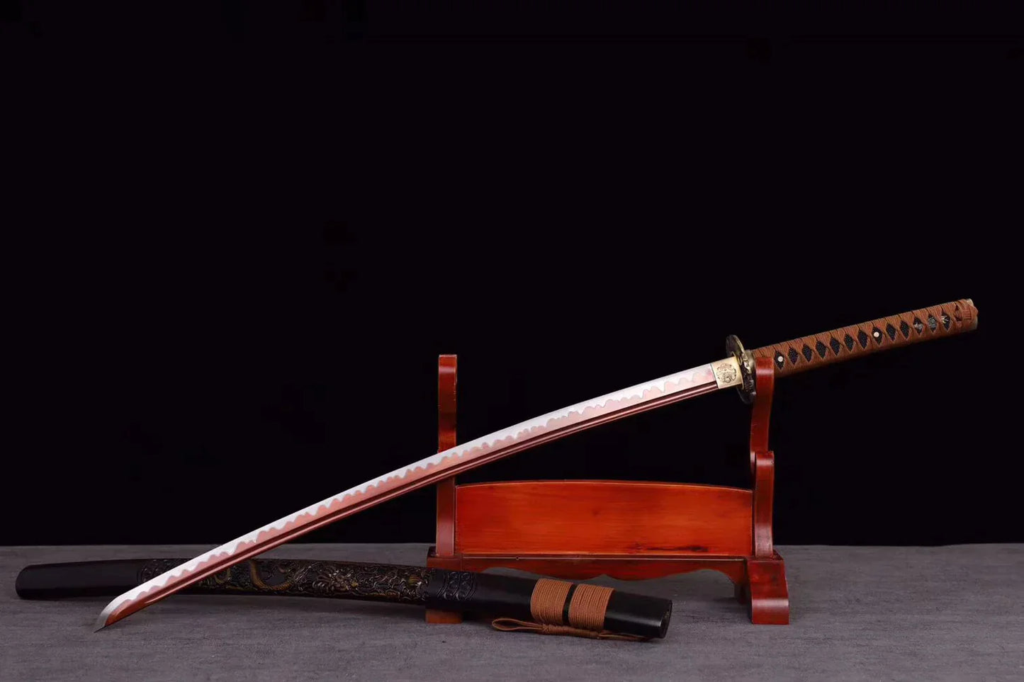 Epee-Dragon-Phoenix-Acier-a-Ressort