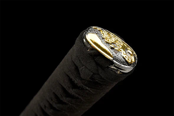 black and blue katana