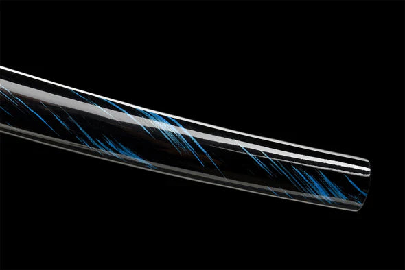 black and blue katana