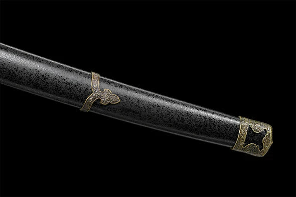 Kojiri-Rurouni-Kenshin-Noir-Acier-T10-Hamon-Veritable