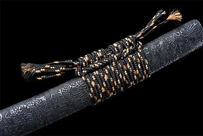 Kurikata-Dragon-de-Mer-Acier-Damas-Full-Tang