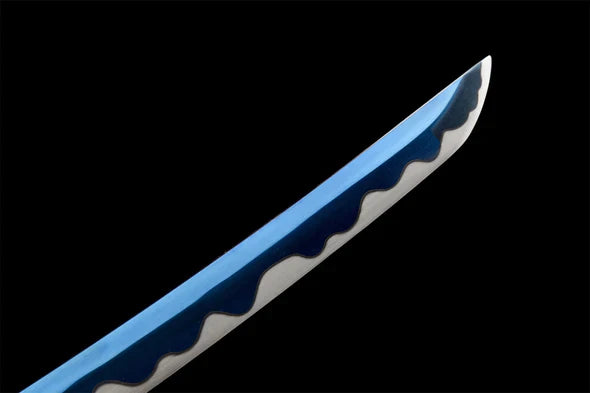 black and blue katana