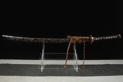 Saya-Katana-Roi-de-la-Guerre-Acier-Damas