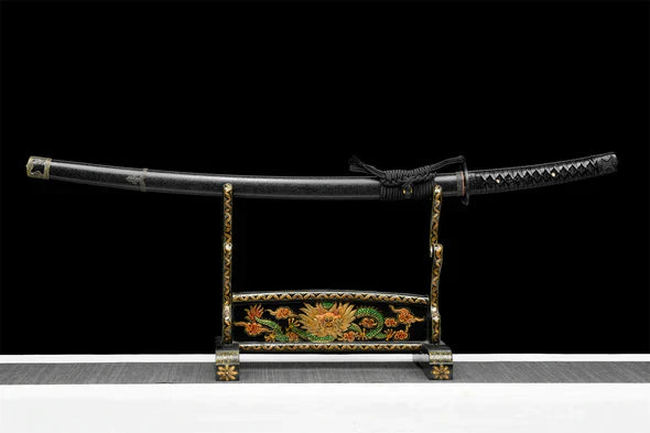 Saya-Rurouni-Kenshin-Noir-Acier-T10-Hamon-Veritable