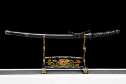 Saya-Rurouni-Kenshin-Noir-Acier-T10-Hamon-Veritable