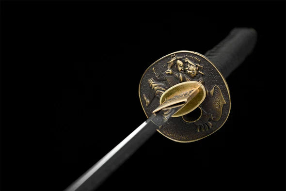 Tsuba-Hannya-Oni-Acier-T10-Hamon-Veritable