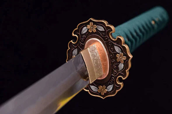 Tsuba-Katana-Pikokku-Acier-T10-Hamon-Veritable