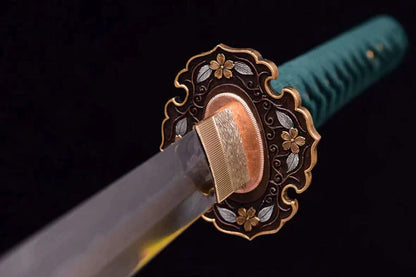 Tsuba-Katana-Pikokku-Acier-T10-Hamon-Veritable