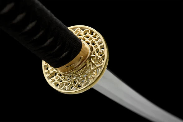 Tsuba-Katana-Yasuke-Acier-T8-Hamon-Veritable