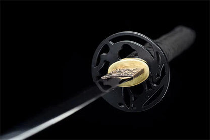 Tsuba-Magma-Acier-Damas