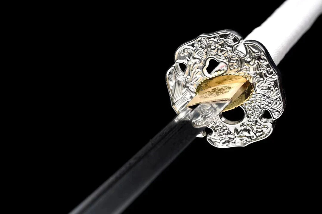 tsuba-Katana-Couronne-de-Sang-Acier-Damas